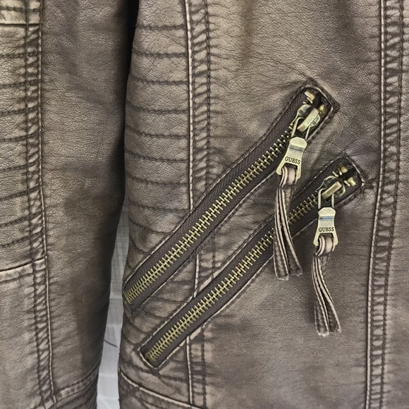 Guess Bomber/motorcycle Jacket - Picture 4 of 9